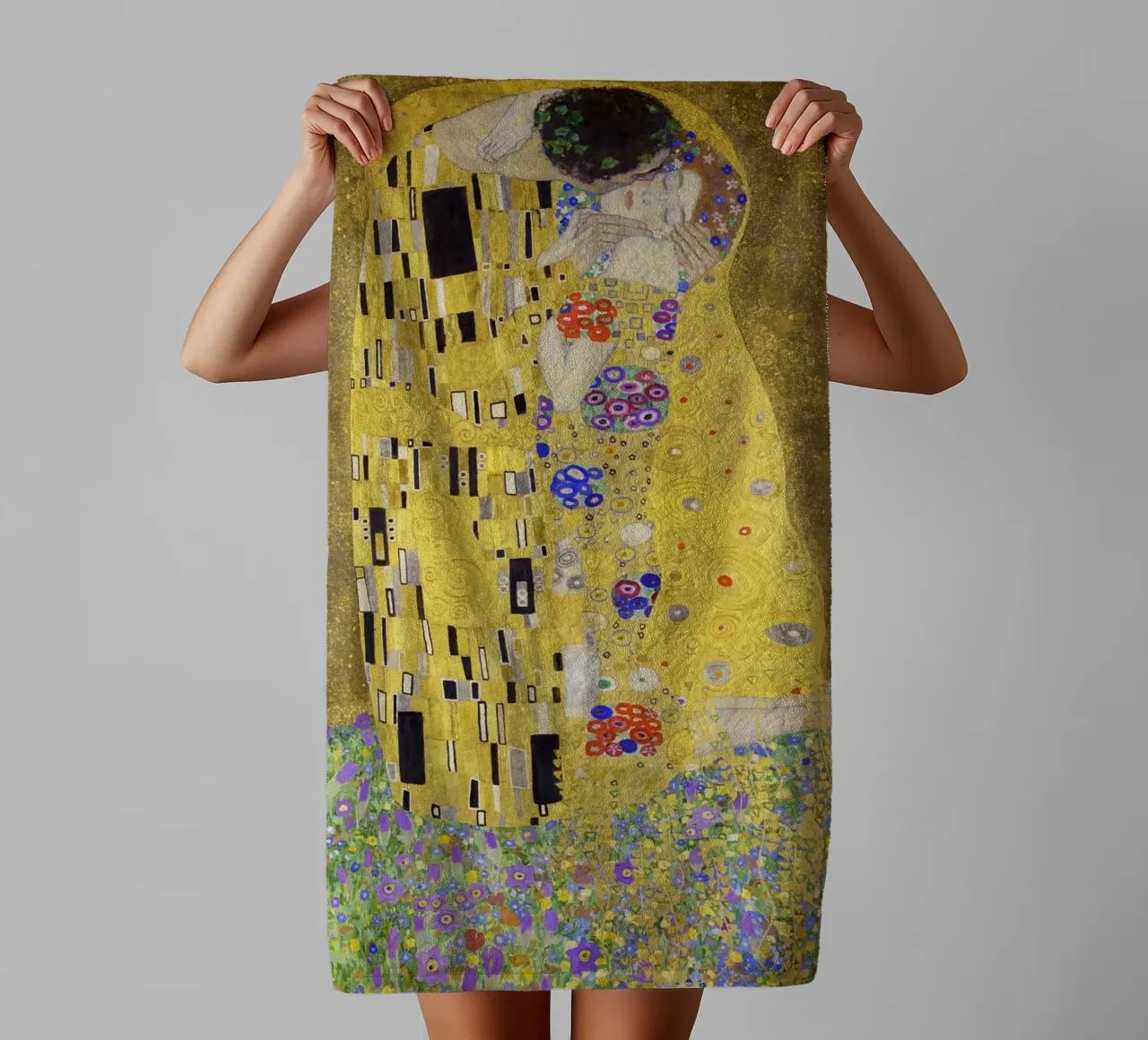 Il bacio" di Gustav Klimt asciugamano da bagno da Classic Art Prints