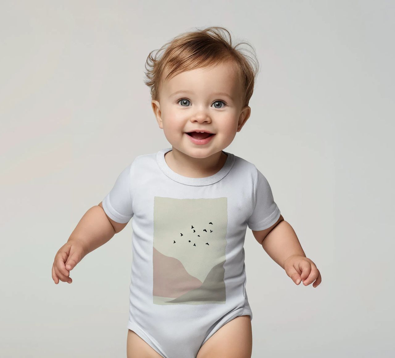 Flock Of Birds I body de bebé de Pure
