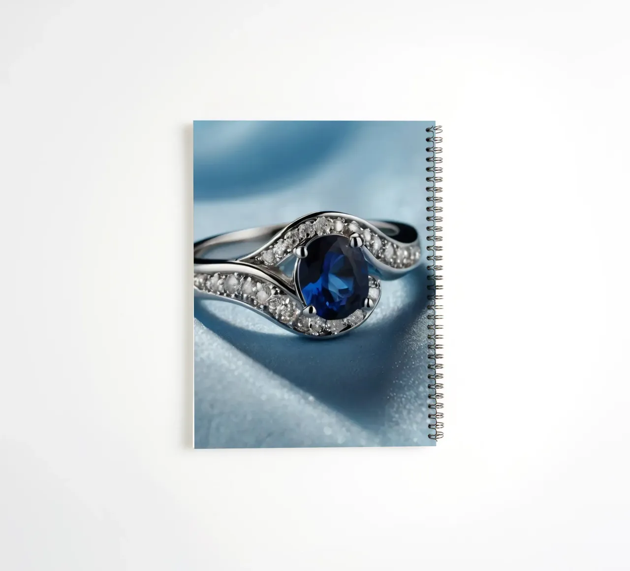 Elegante anello in argento con gemma di zaffiro diario ad anelli da DesignDoodle