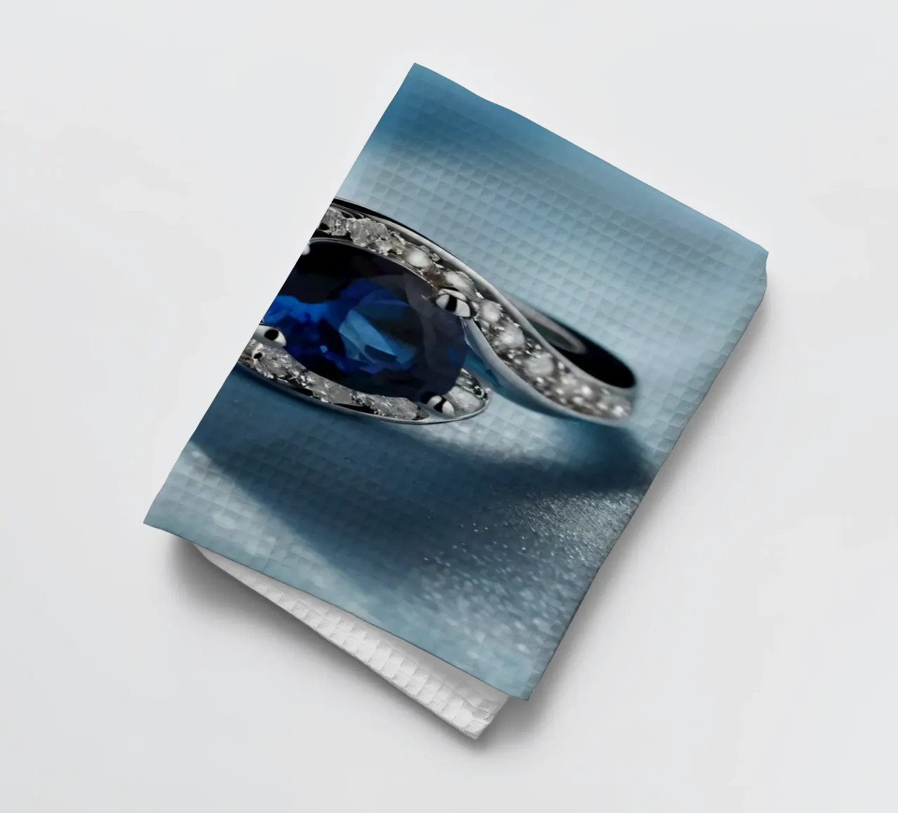 Elegante anello in argento con gemma di zaffiro canovaccio da cucina da DesignDoodle