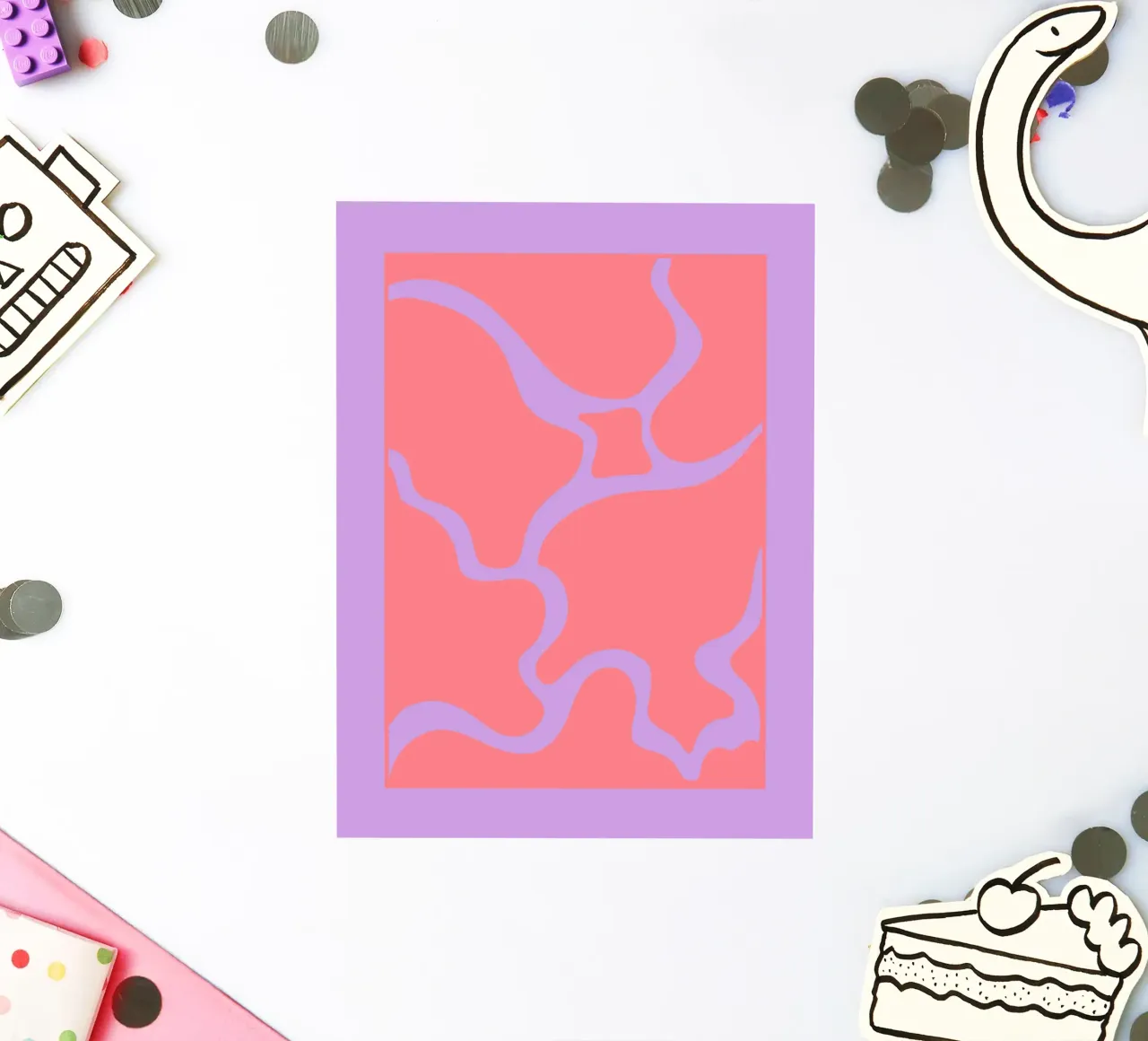 Modern Purple Wave Sticker von MODERN NUANCE