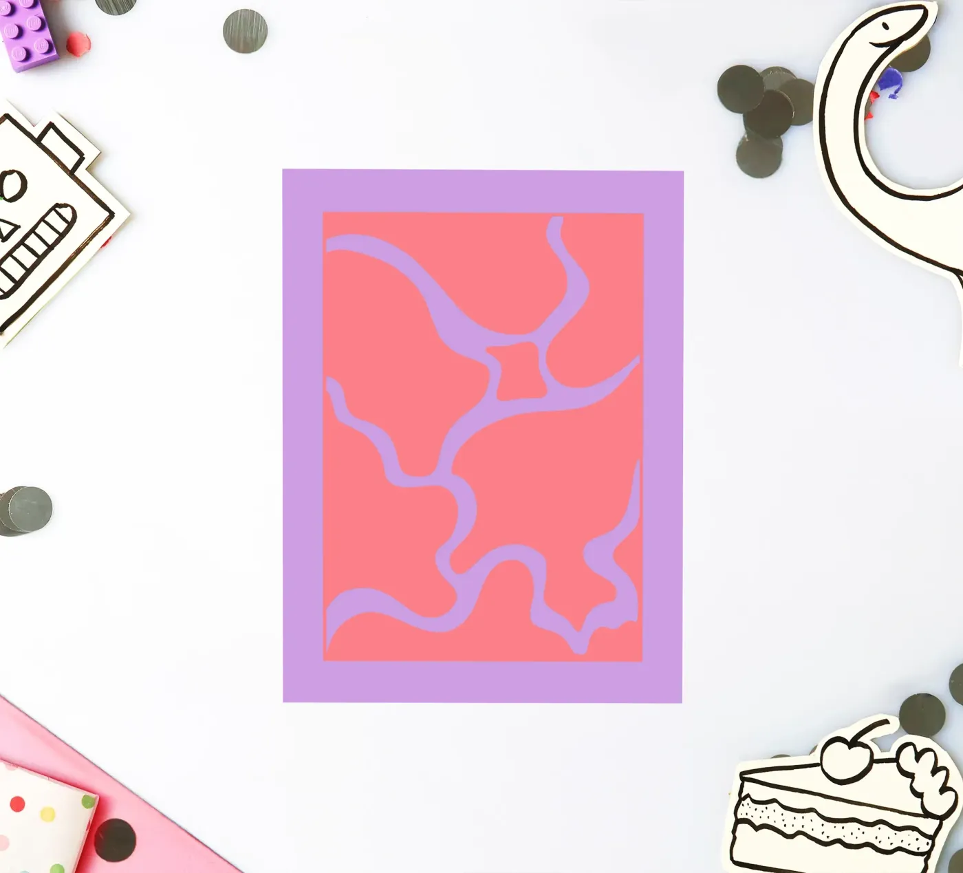 Modern Purple Wave Sticker von MODERN NUANCE