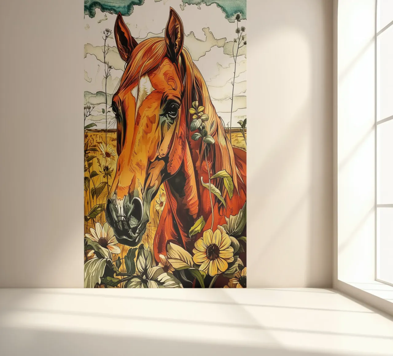Brown horse photo wallpaper by Justyna Jaszke JBJart