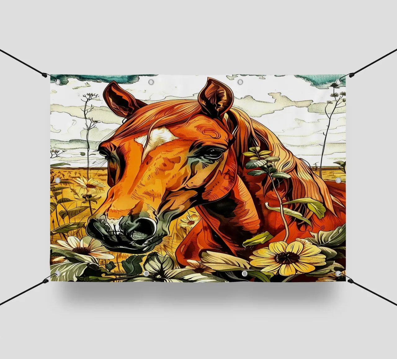 Cavallo marrone telo in pvc da Justyna Jaszke JBJart