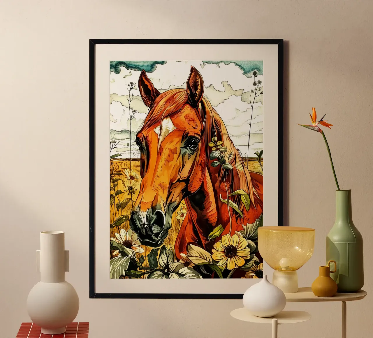 Cavallo marrone poster da Justyna Jaszke JBJart