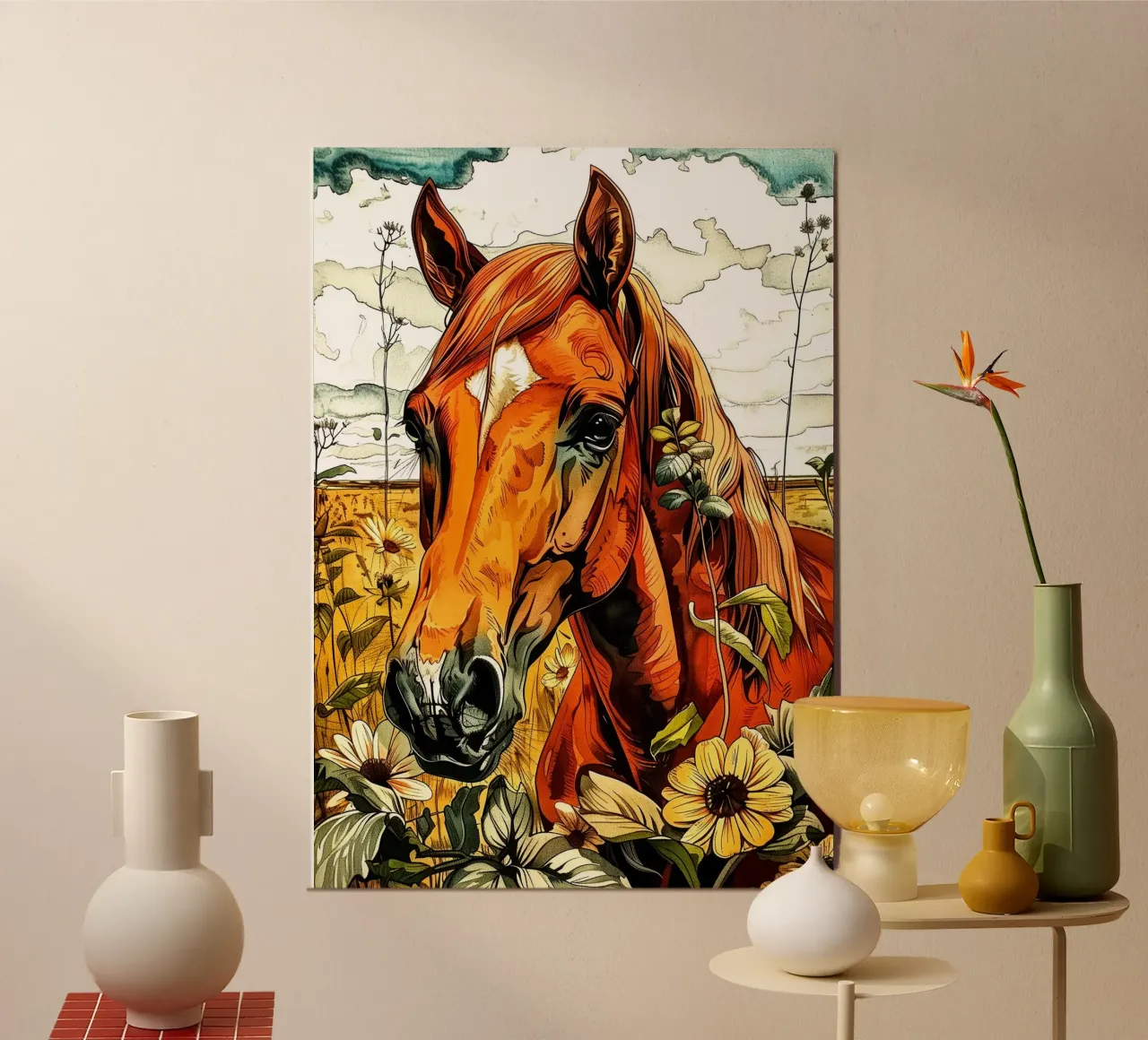Cavallo marrone poster da Justyna Jaszke JBJart