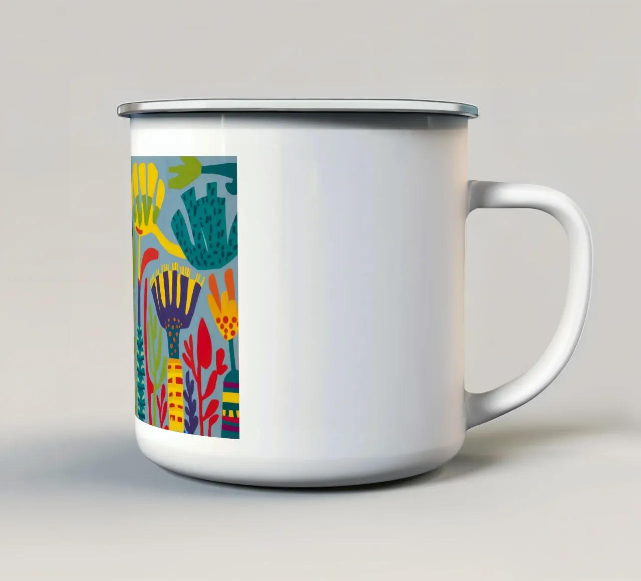 Giardino capriccioso in fiore tazza in smalto da Zep Layers