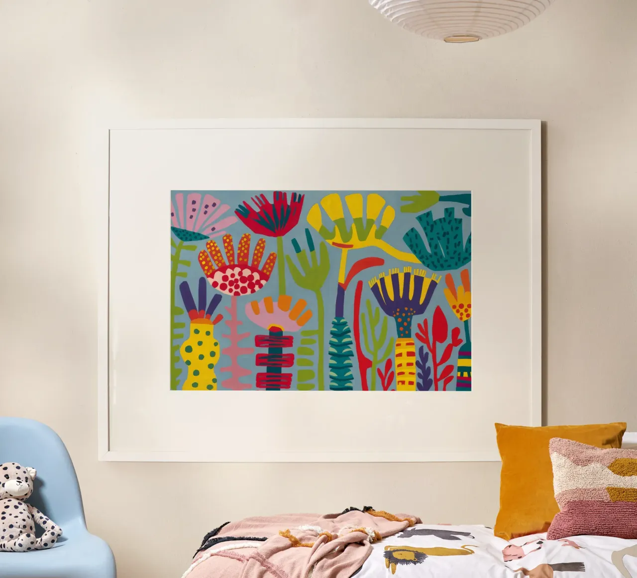 Giardino capriccioso in fiore poster con telaio in plastica da Zep Layers