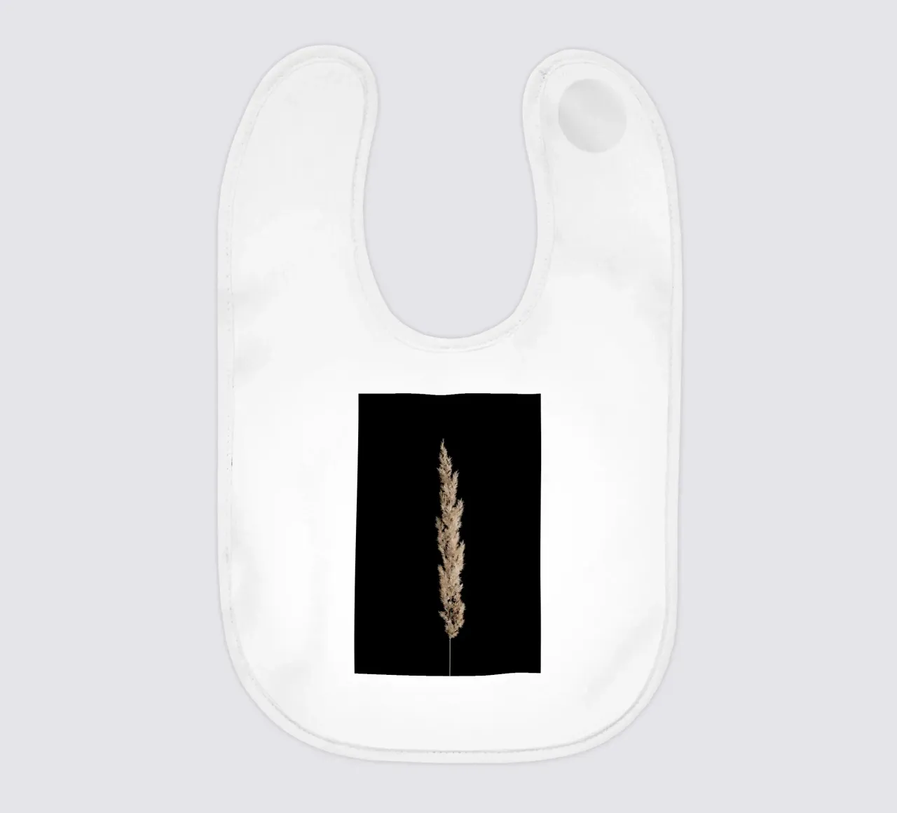 Minimal Pampas Grass On Black bavaglino da Studio Nahili