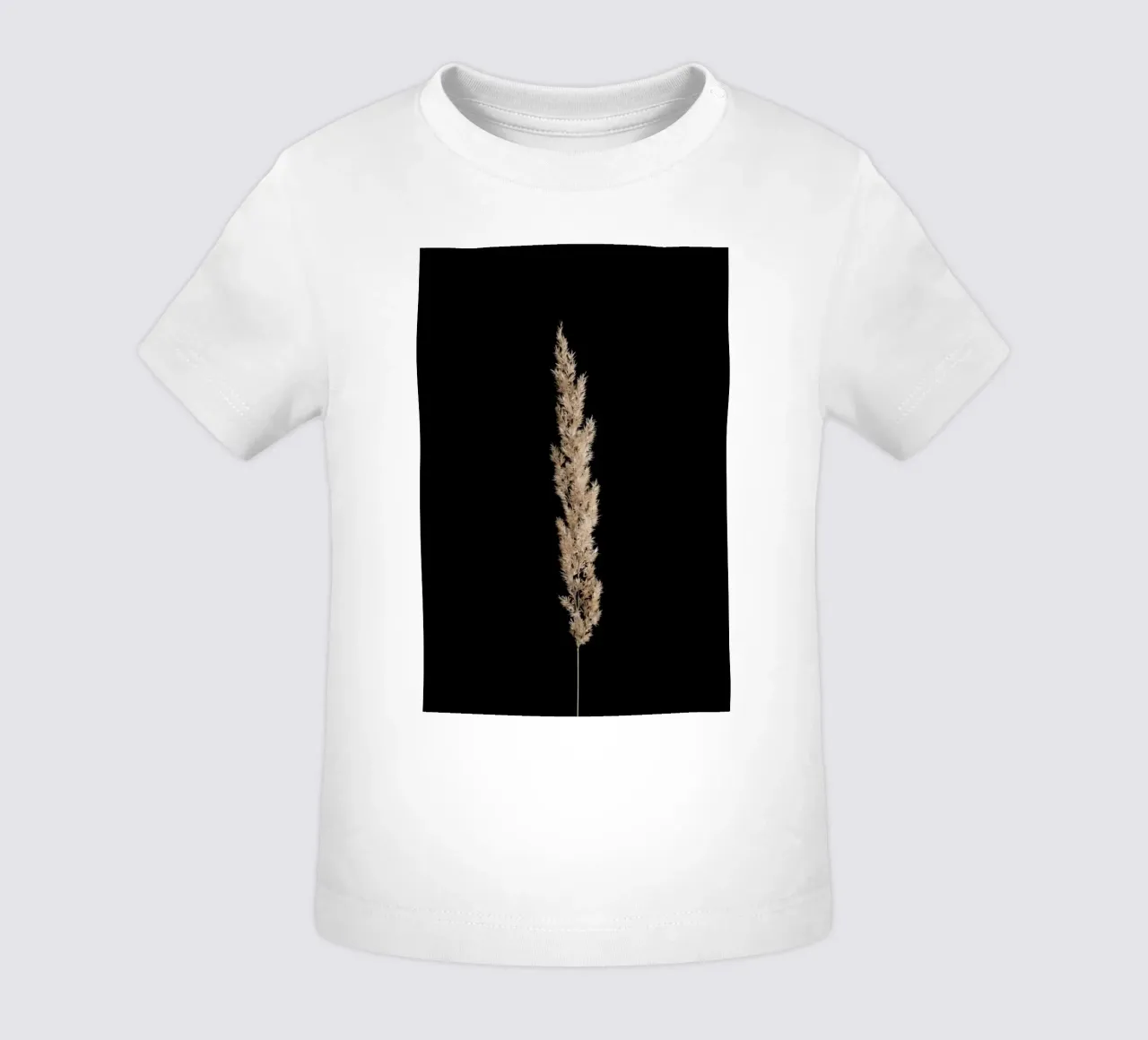 Minimal Pampas Grass On Black maglietta neonato da Studio Nahili