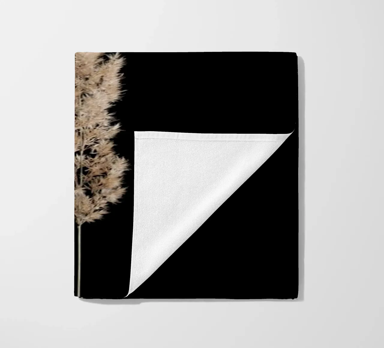 Minimal Pampas Grass On Black telo mare da Studio Nahili