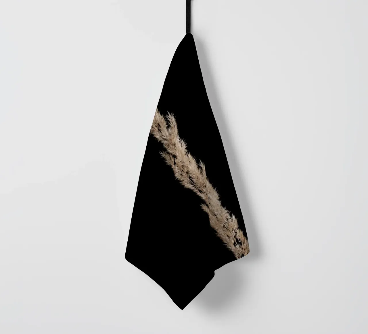Minimal Pampas Grass On Black canovaccio da cucina da Studio Nahili
