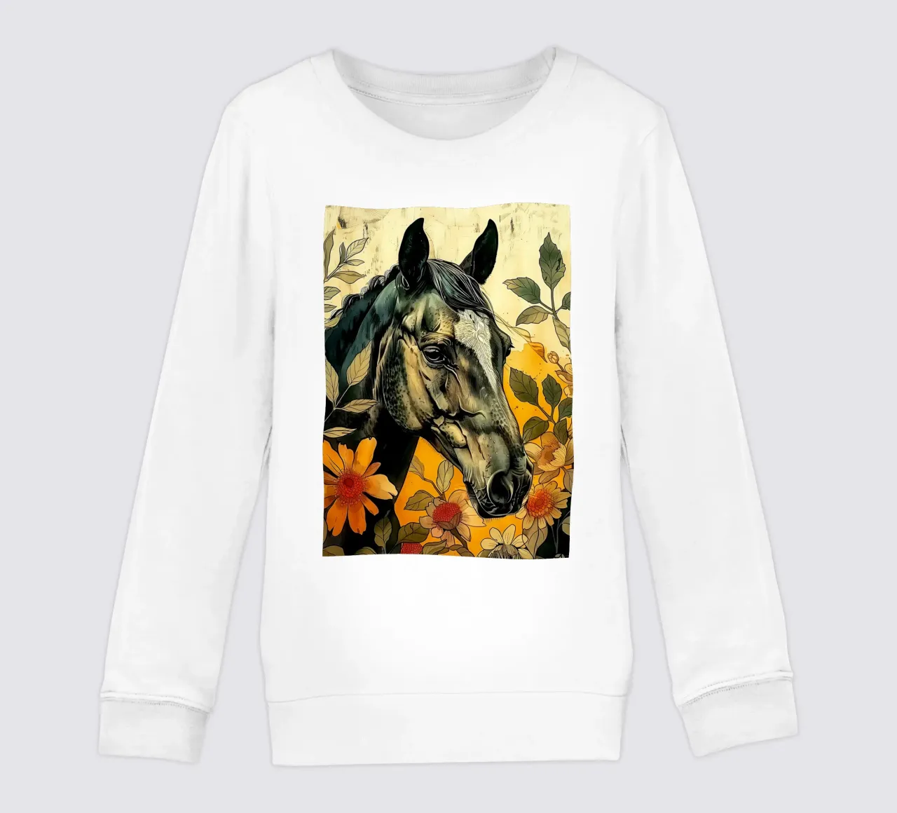 Cavallo nero felpa bambino da Justyna Jaszke JBJart