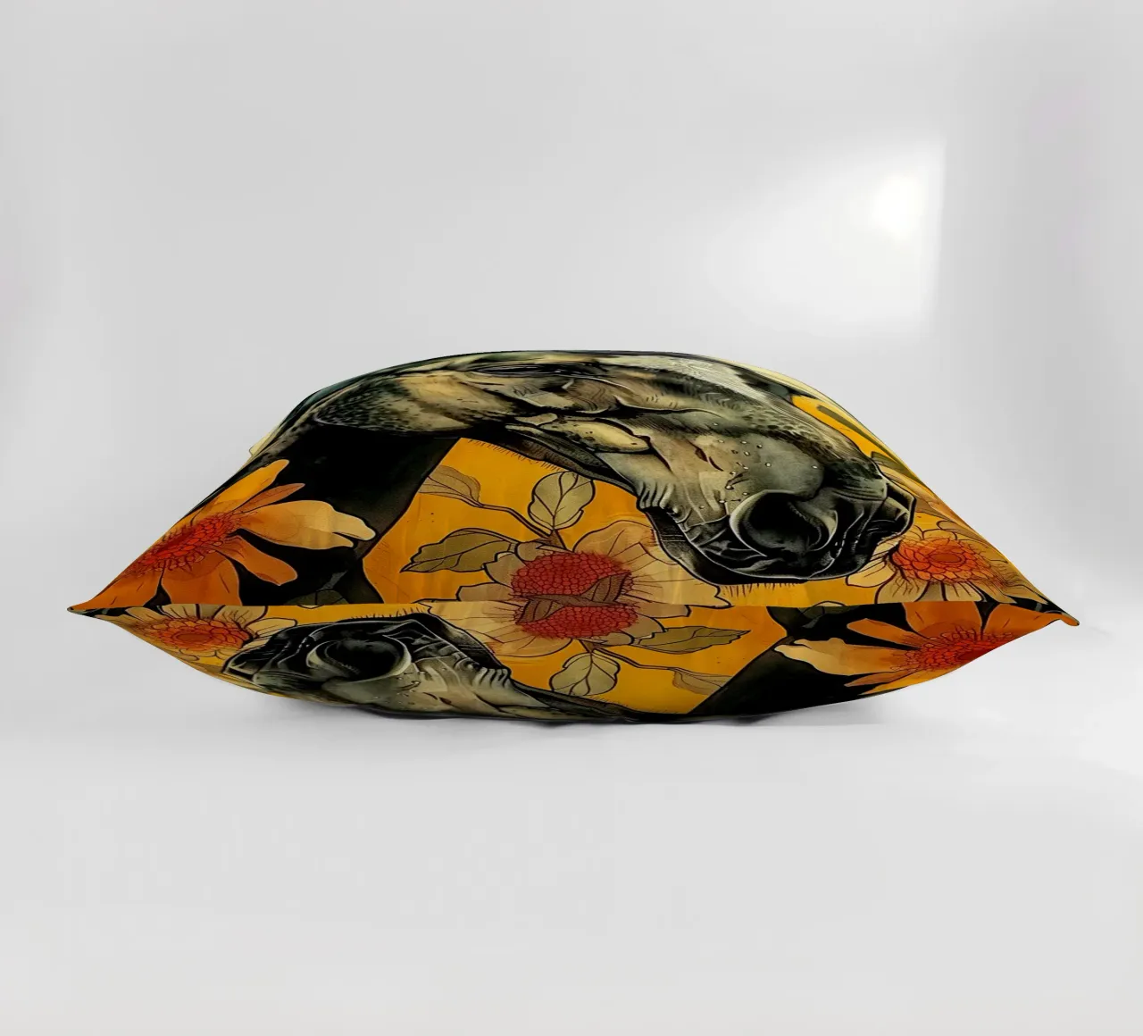 Black horse decorative cushion by Justyna Jaszke JBJart