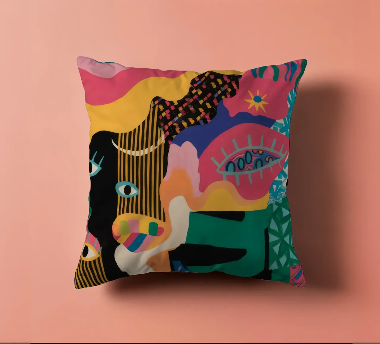 Sguardo primordiale svelato cuscino da Zep Layers