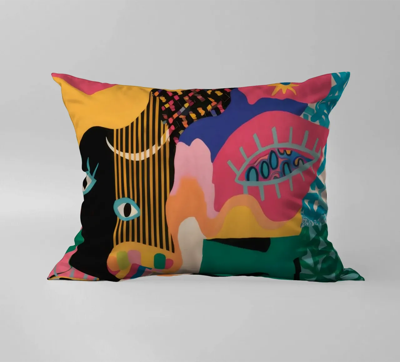 Sguardo primordiale svelato cuscino da Zep Layers