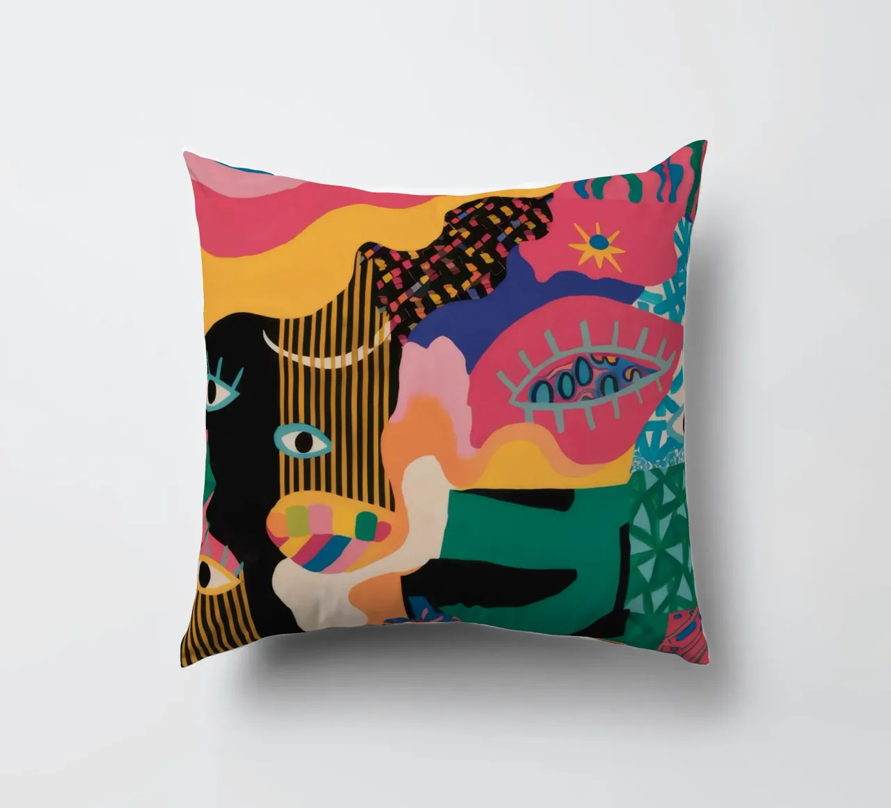 Sguardo primordiale svelato cuscino da Zep Layers