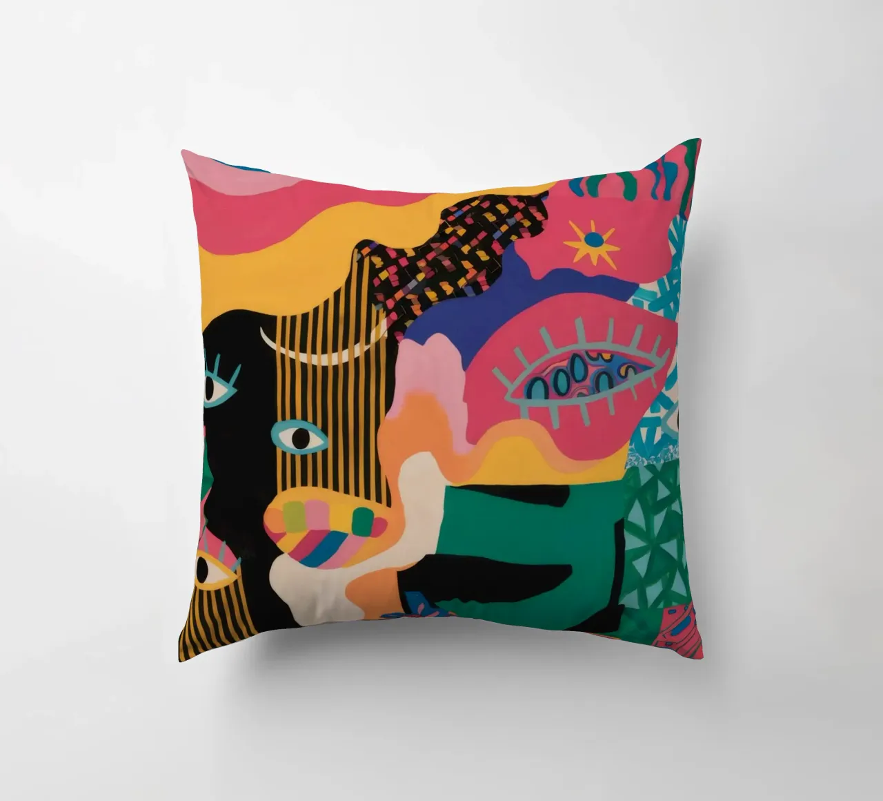 Sguardo primordiale svelato cuscino da Zep Layers