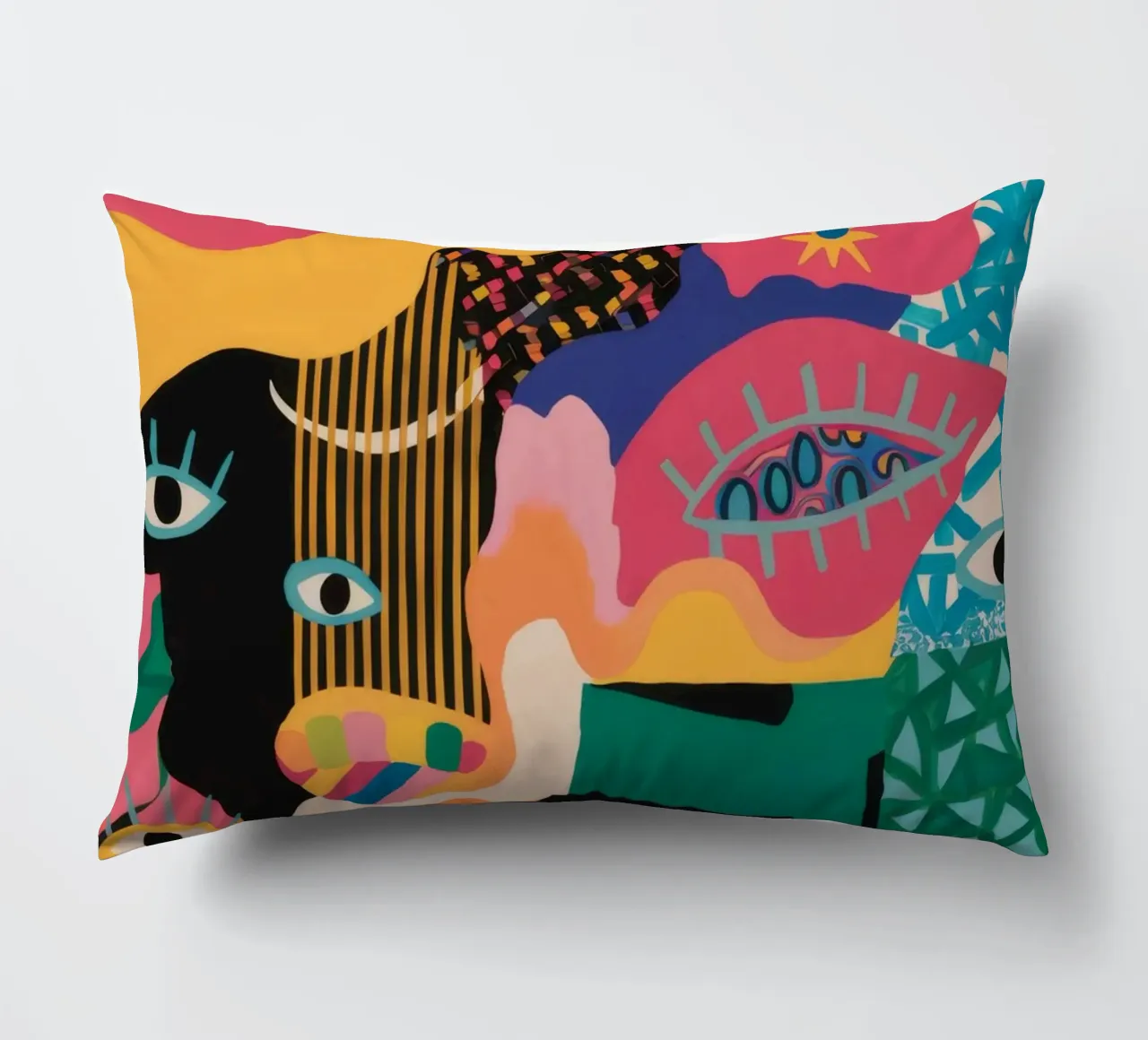 Sguardo primordiale svelato cuscino da Zep Layers