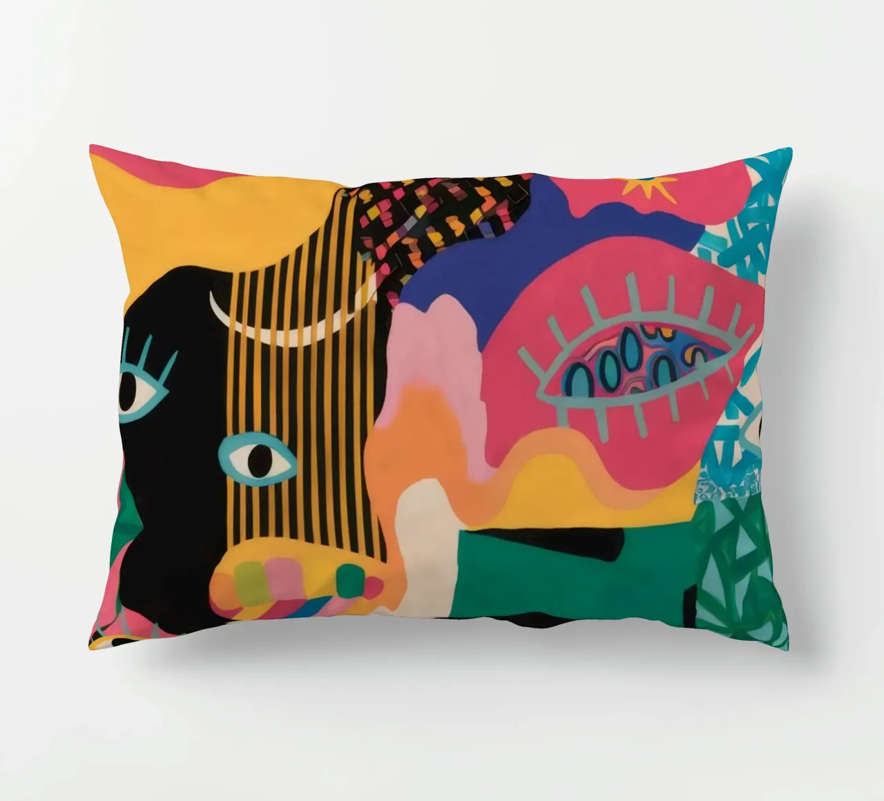 Sguardo primordiale svelato cuscino da Zep Layers