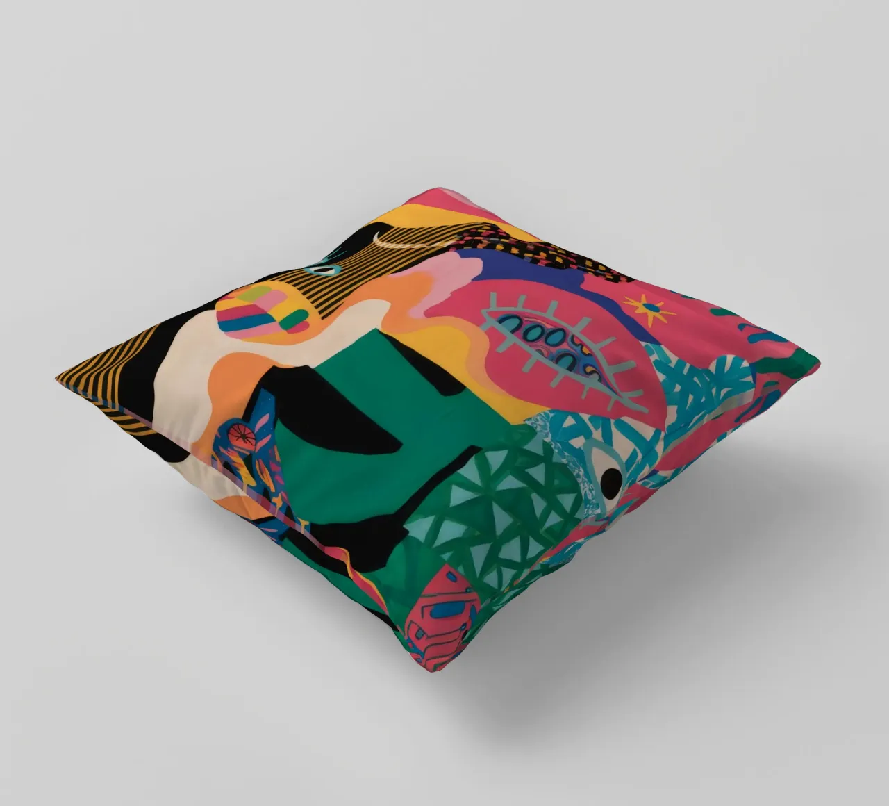 Sguardo primordiale svelato cuscino da Zep Layers