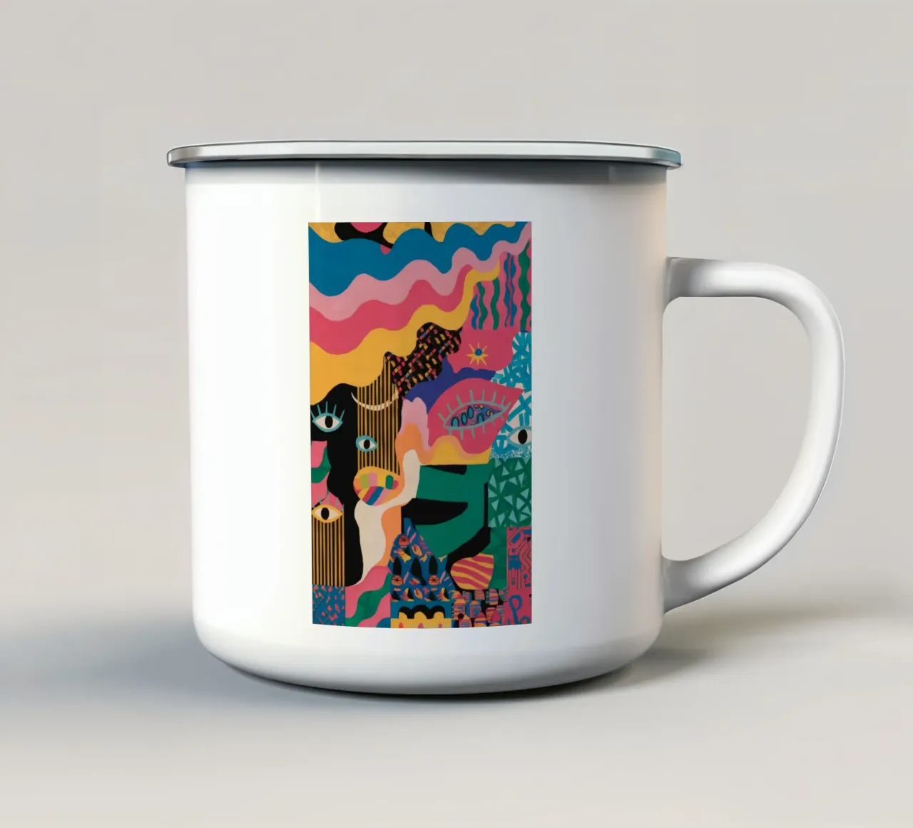 Sguardo primordiale svelato tazza in smalto da Zep Layers