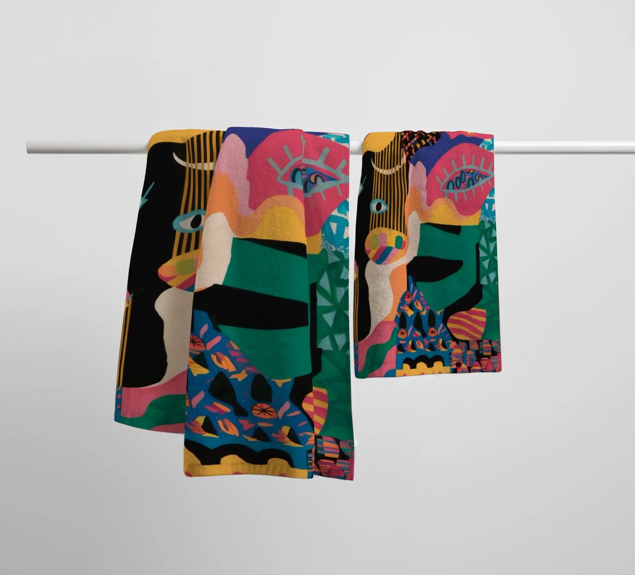 Le regard primal dévoilé serviette de bain de Zep Layers