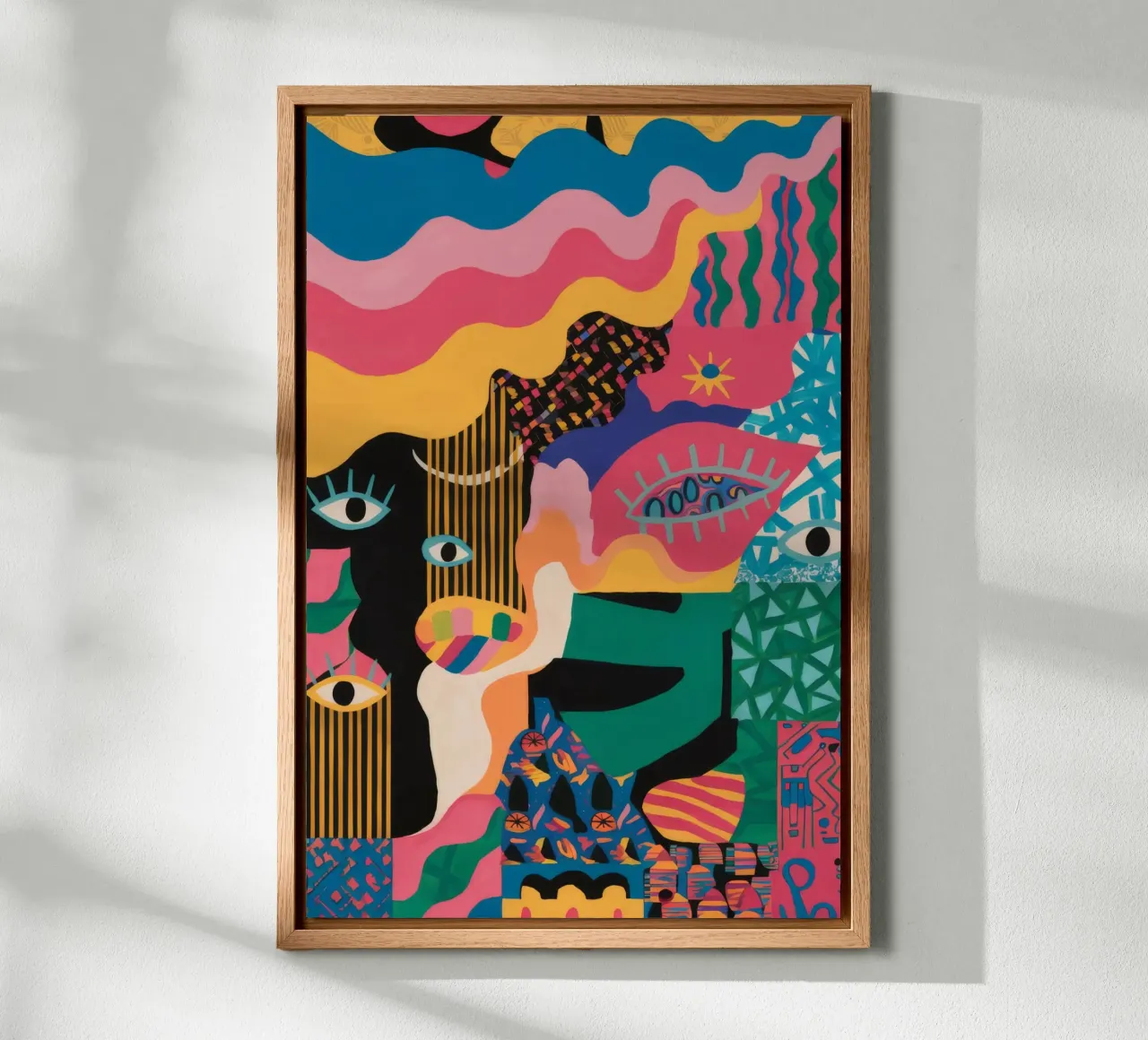 Le regard primal dévoilé toile de Zep Layers