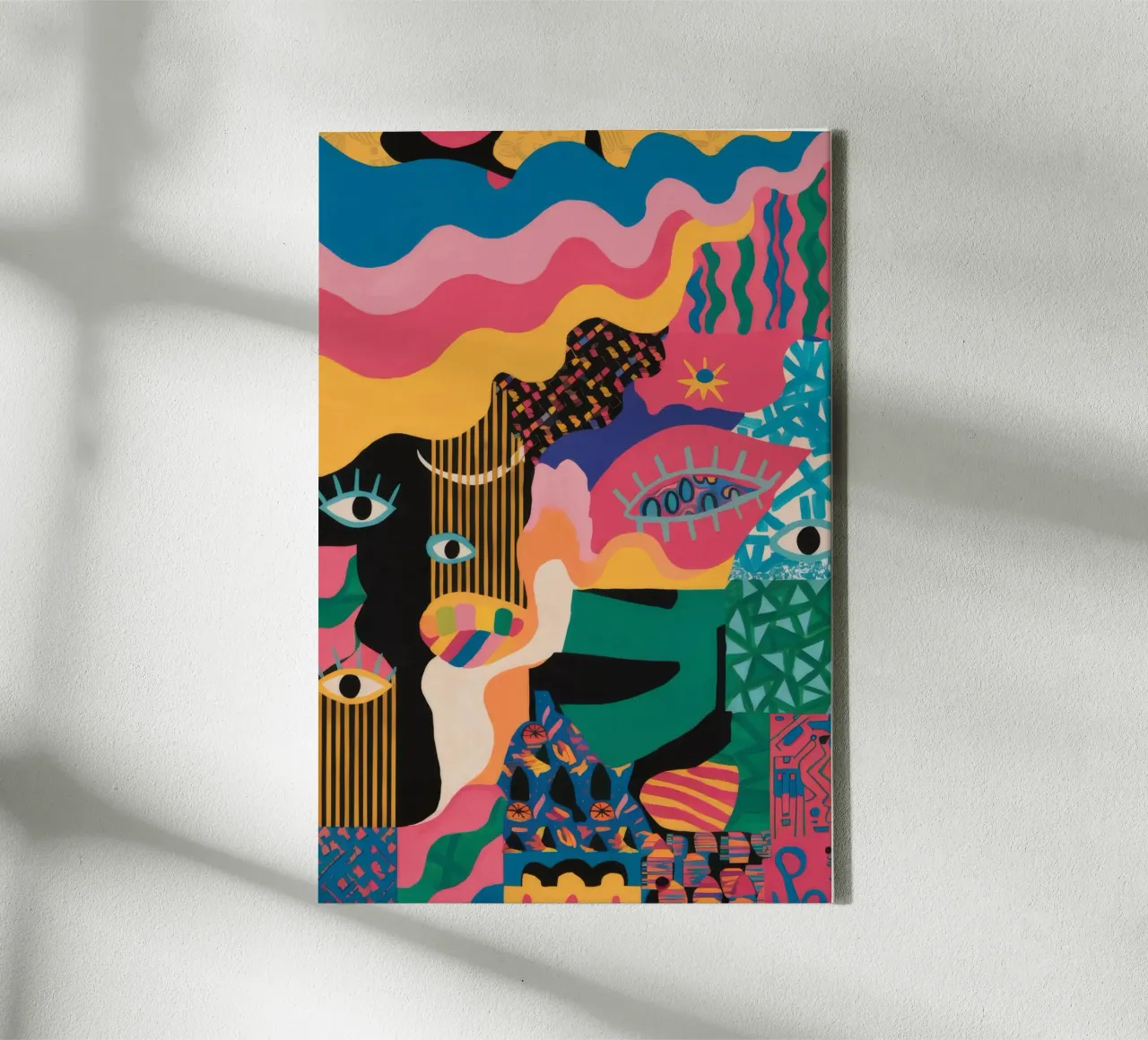 Le regard primal dévoilé toile de Zep Layers