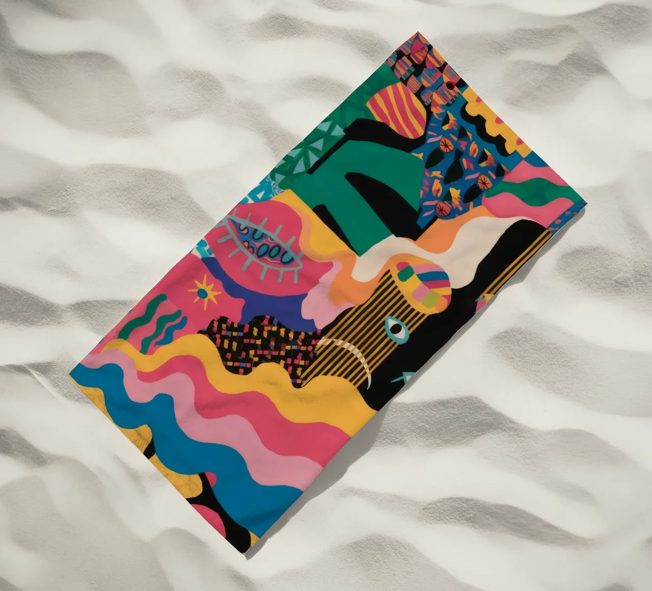 Sguardo primordiale svelato telo mare da Zep Layers