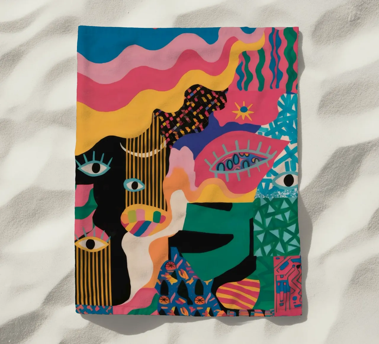 Sguardo primordiale svelato telo mare da Zep Layers