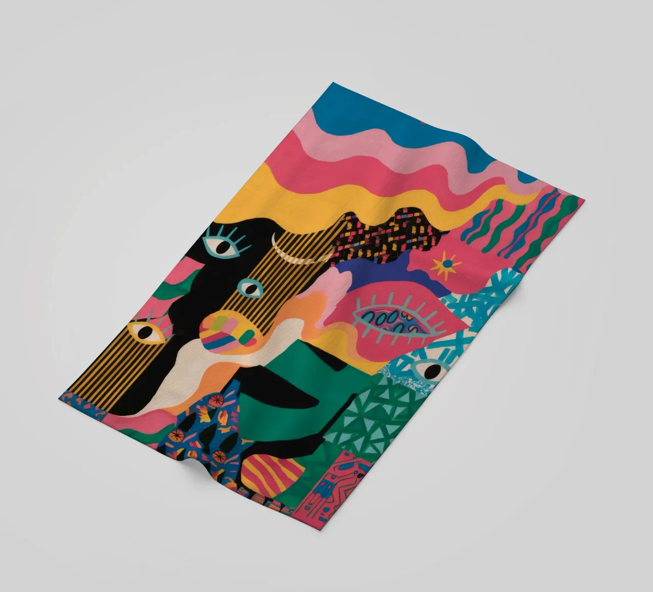 Sguardo primordiale svelato telo mare da Zep Layers