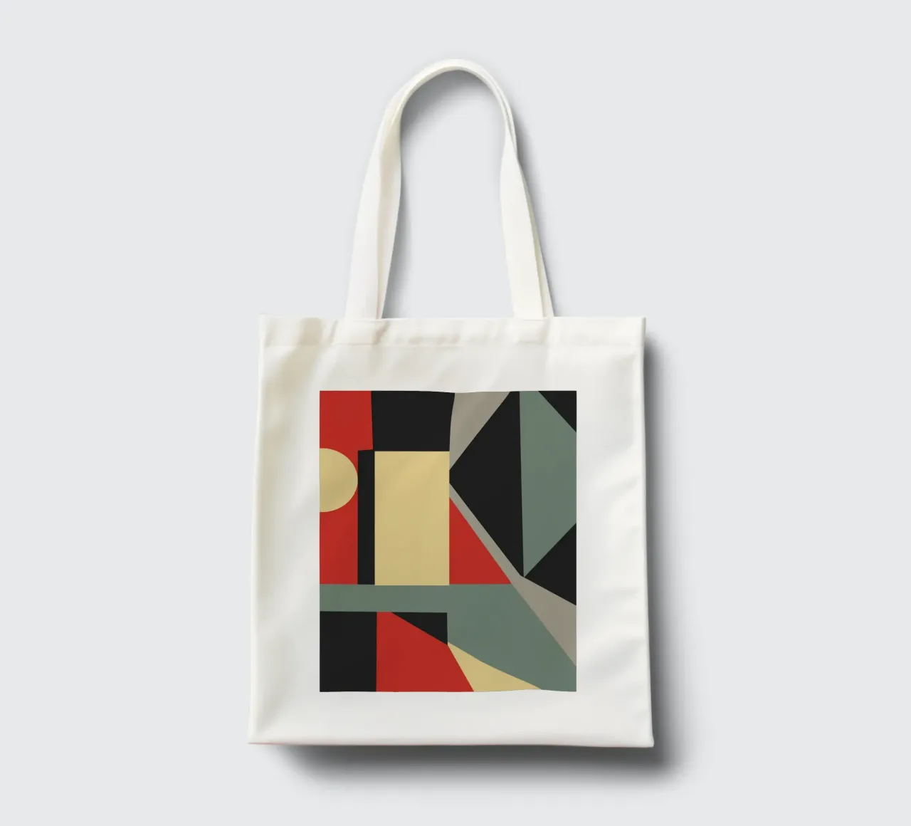 Geometria retrò dai toni tenui 04 borsa in juta da Little Dean