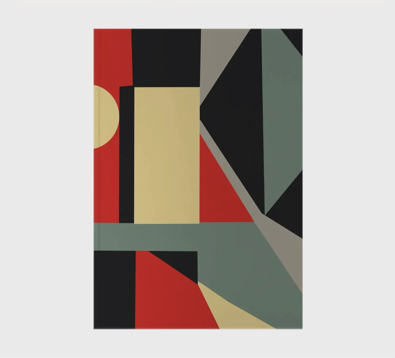 Muted tone retro geometry 04 notebook by Little Dean