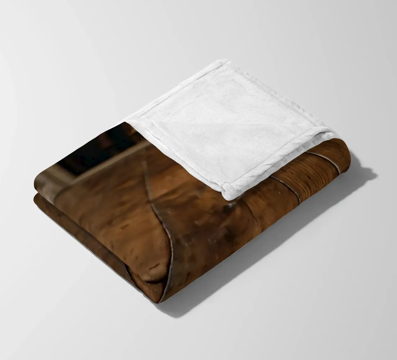 Pavimento in legno con texture ricca e lucentezza in un ambiente accogliente coperta in pile da DesignDoodle