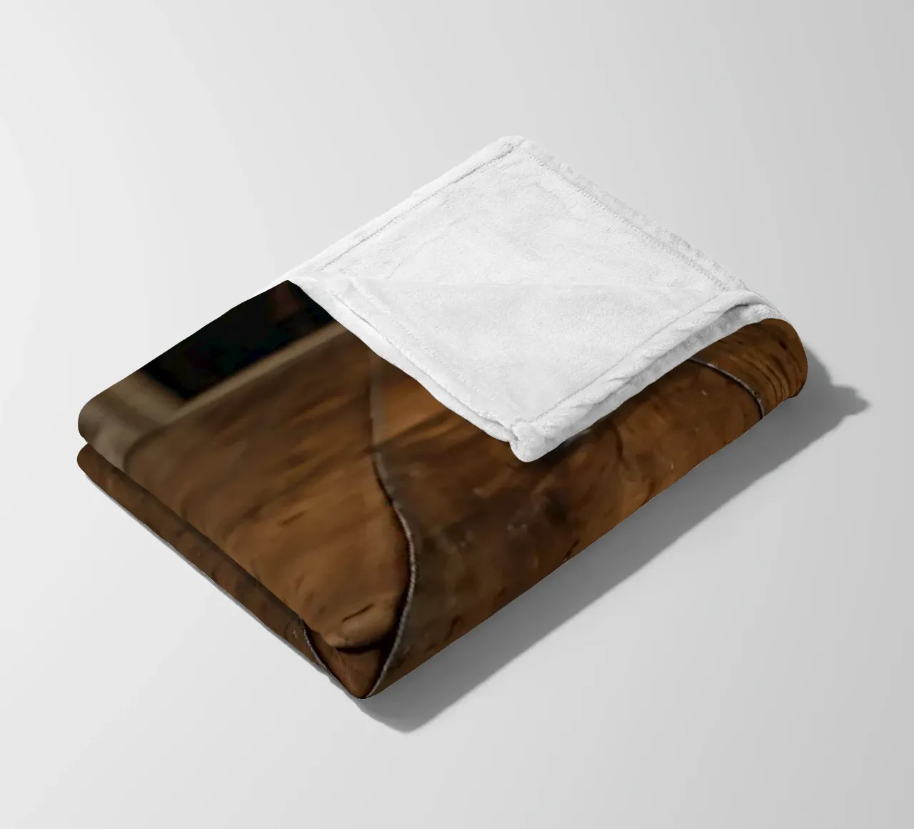 Pavimento in legno con texture ricca e lucentezza in un ambiente accogliente coperta in pile da DesignDoodle