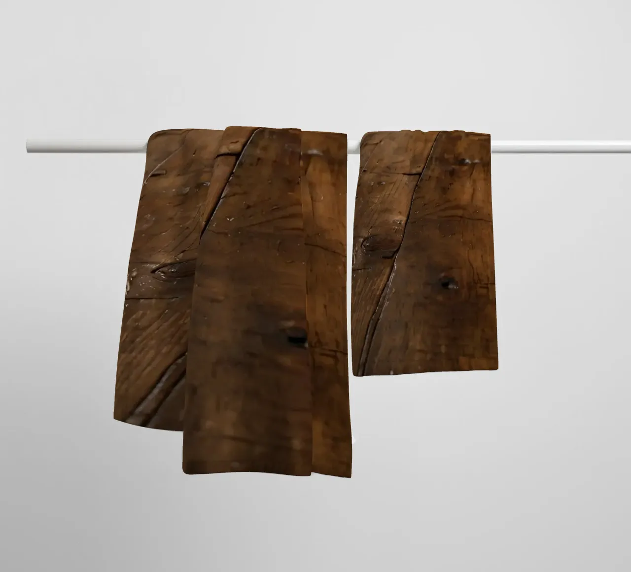 Pavimento in legno con texture ricca e lucentezza in un ambiente accogliente asciugamano da bagno da DesignDoodle