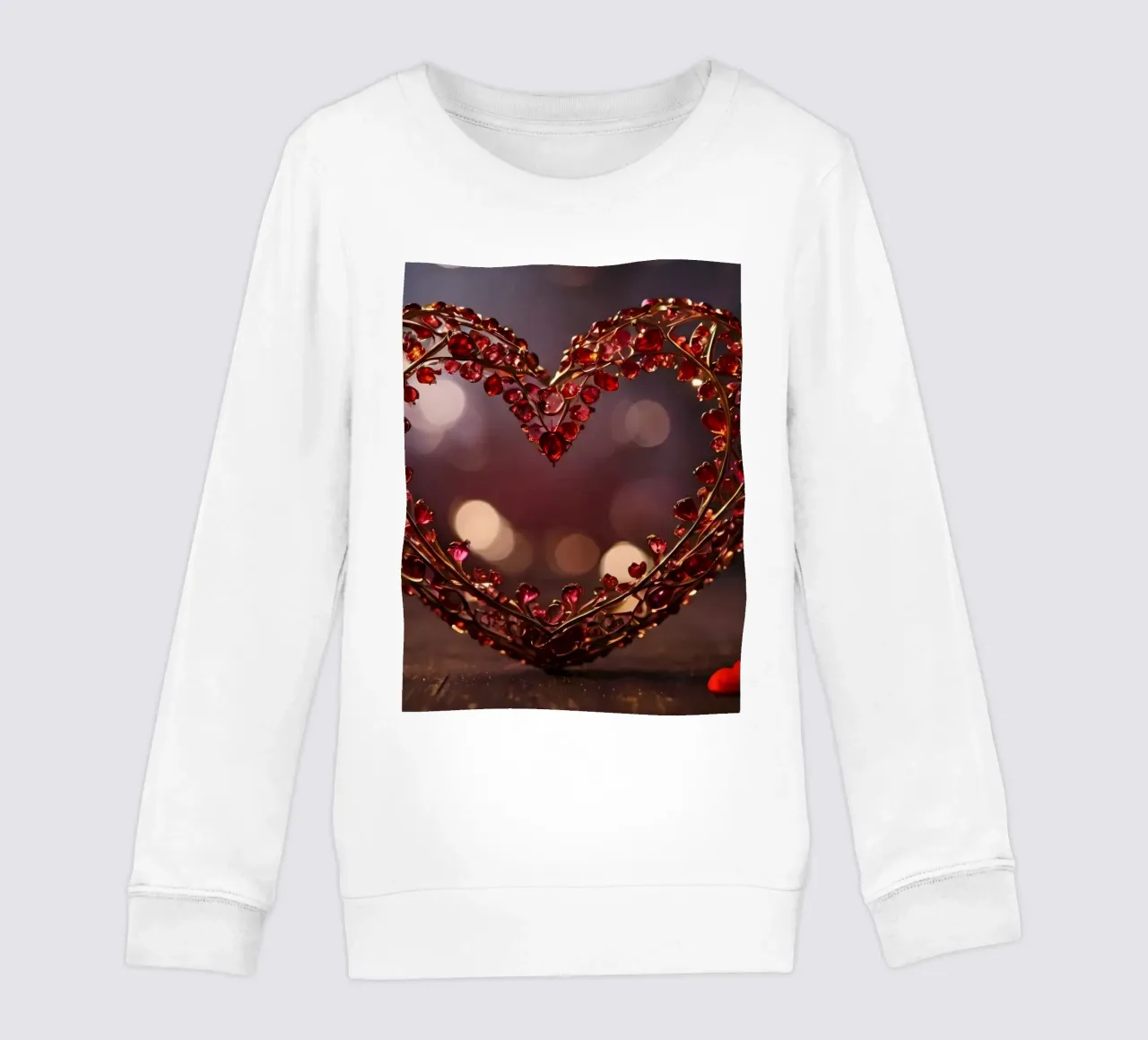 Una composizione decorativa a forma di cuore con gemme scintillanti felpa bambino da DesignDoodle