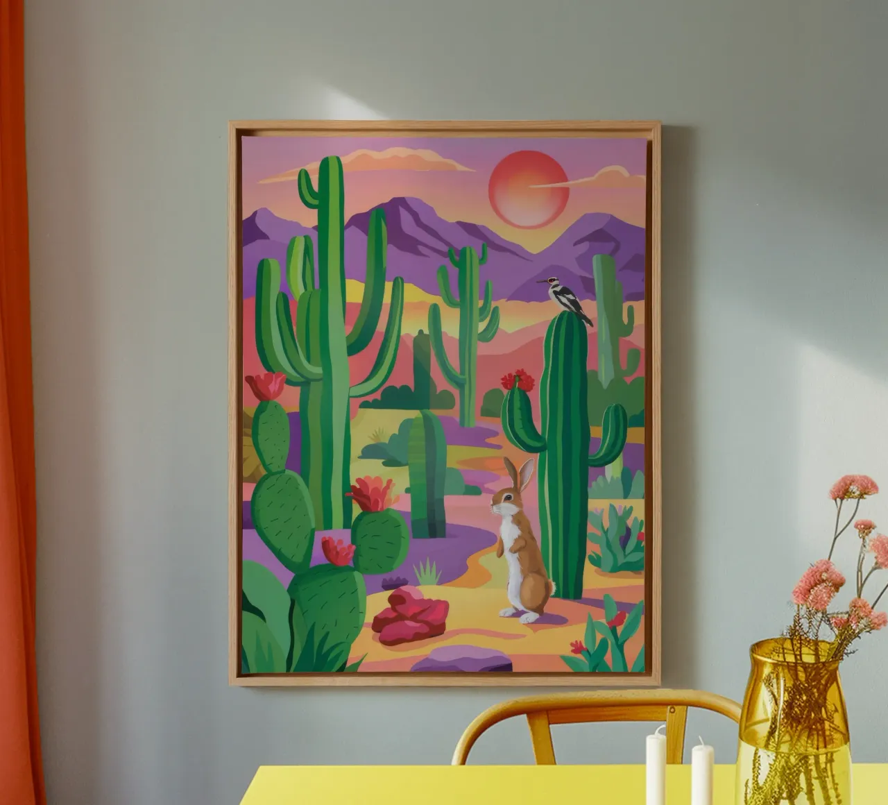 Desert Bloom Vista tela con Cornice a cassetta da Zep Layers