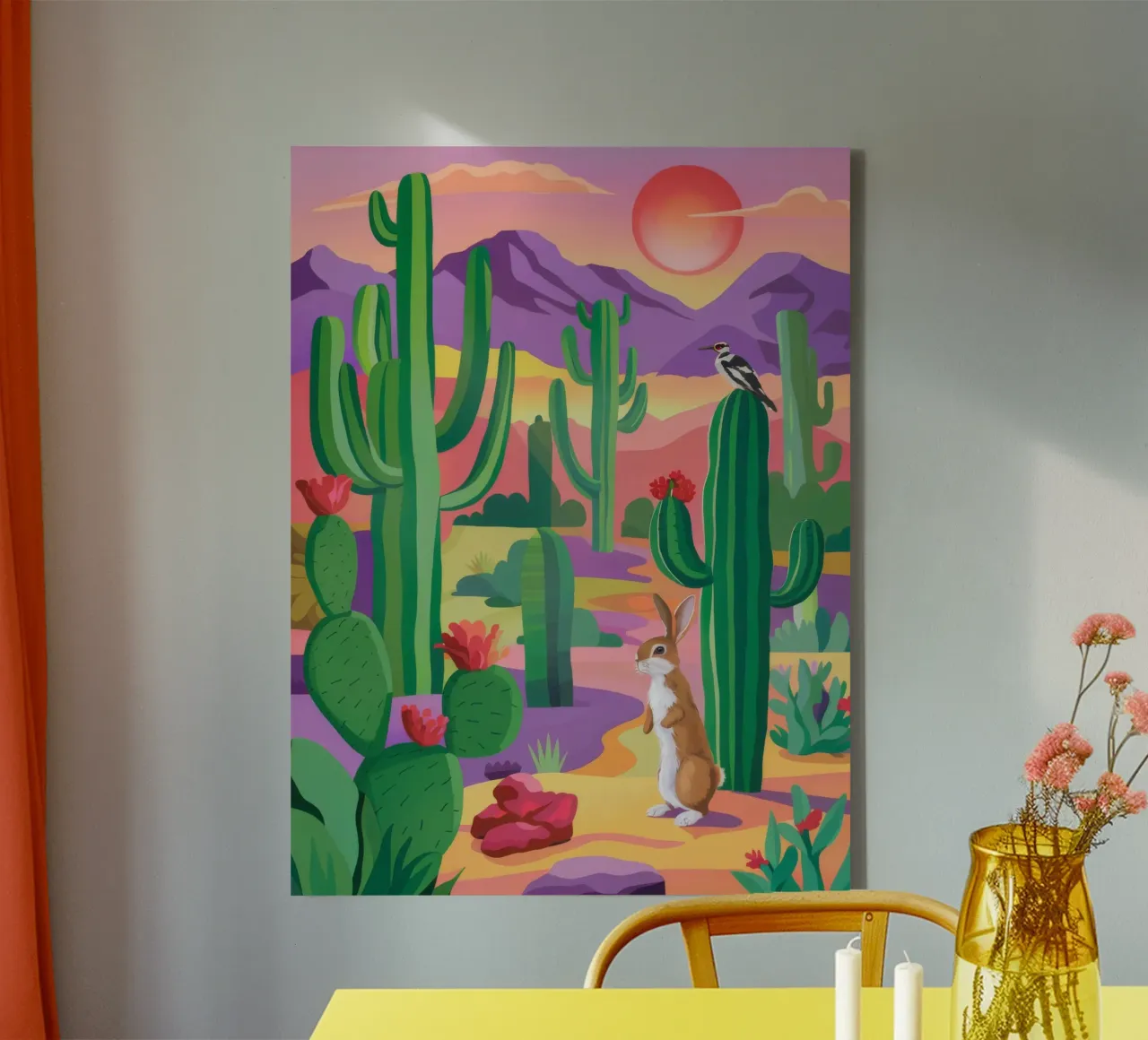 Desert Bloom Vista tela con Cornice a cassetta da Zep Layers