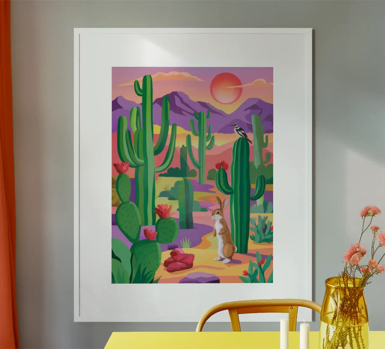 Desert Bloom Vista poster con telaio in plastica da Zep Layers