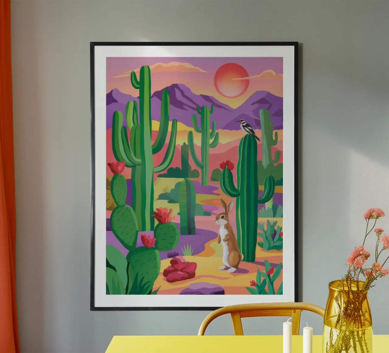 Desert Bloom Vista poster con telaio in plastica da Zep Layers