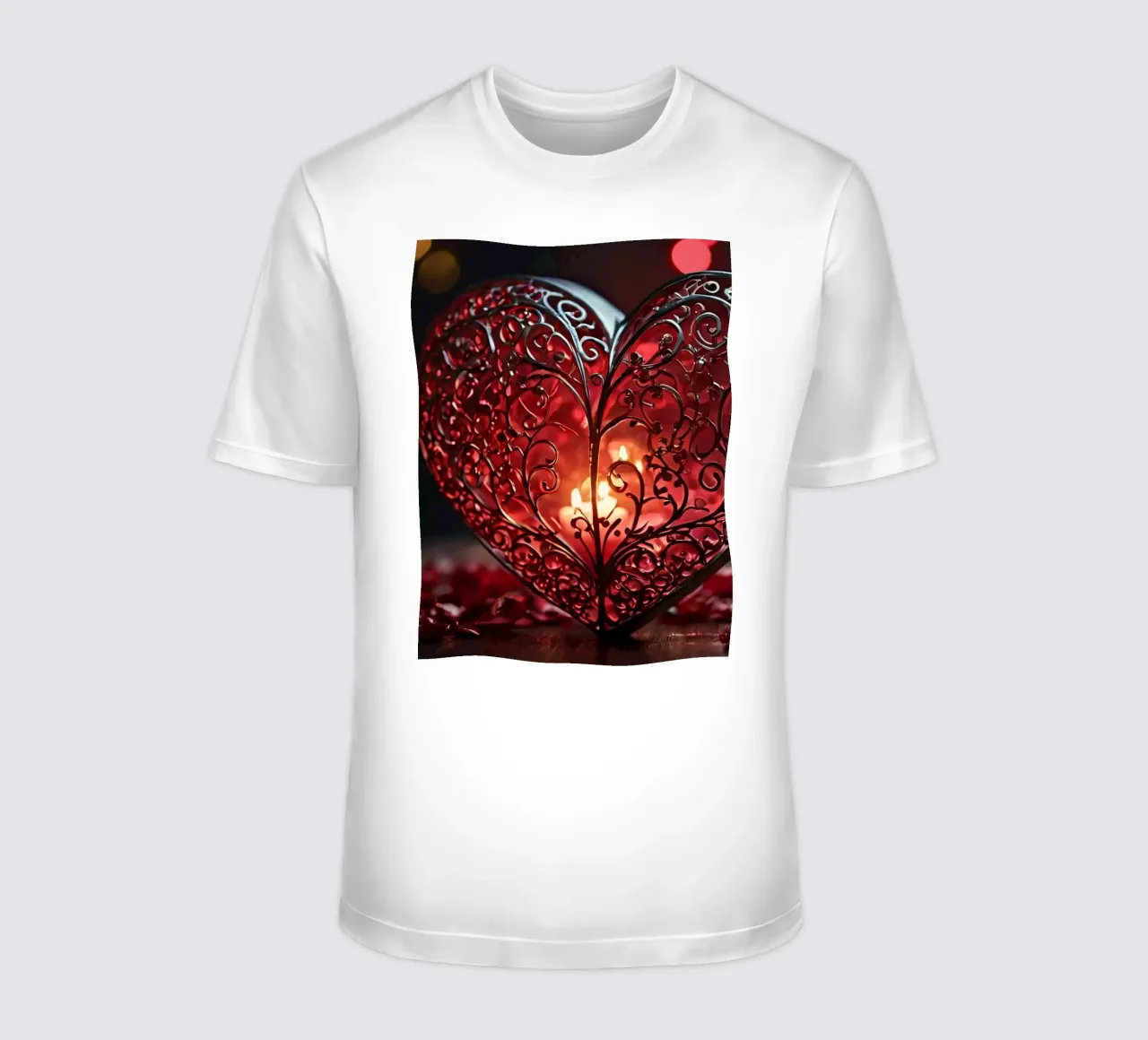Una lanterna rossa a forma di cuore di ottima fattura t-shirt da DesignDoodle