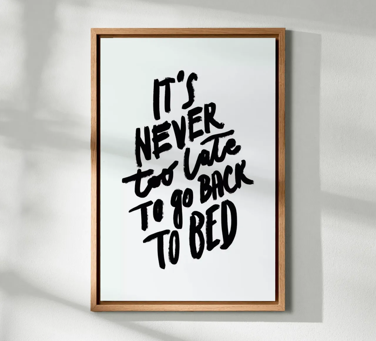Go Back to Bed tela con Cornice a cassetta da Studio One