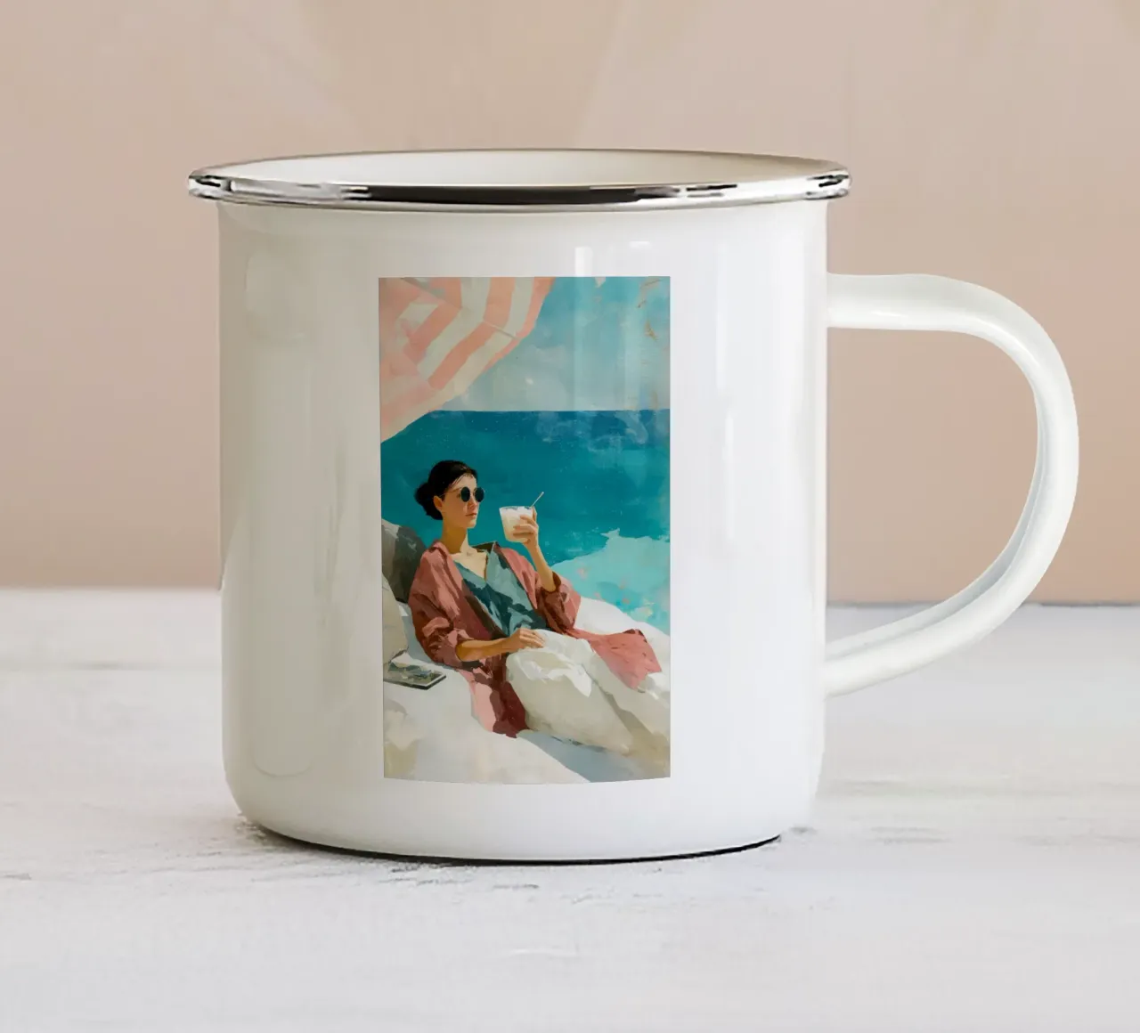 Chillout con gelato tazza in smalto da Justyna Jaszke JBJart