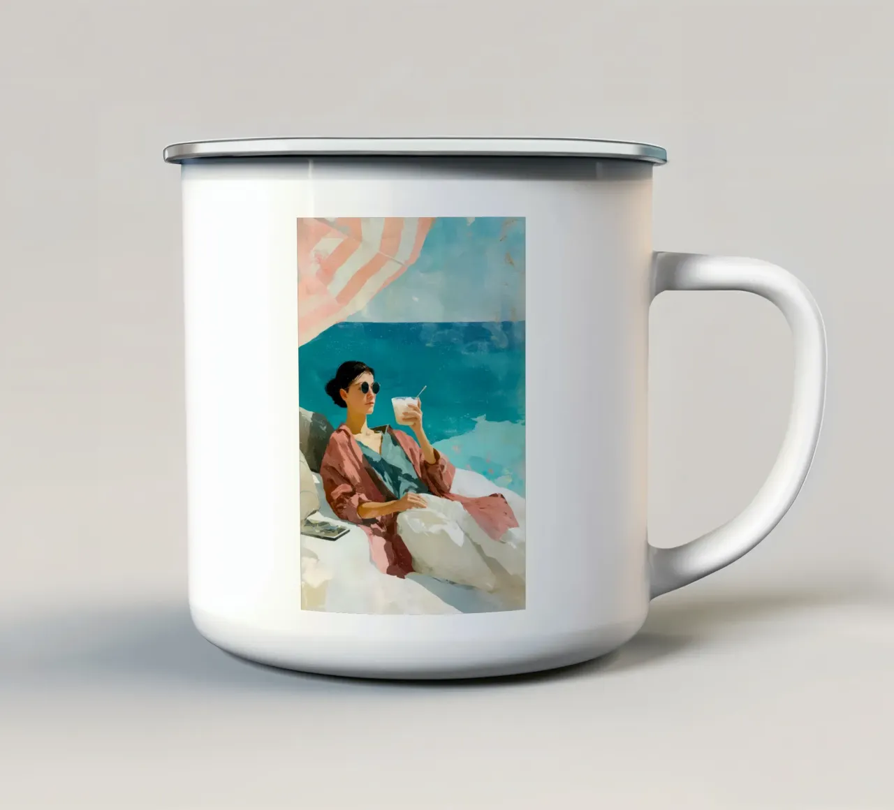 Chillout con gelato tazza in smalto da Justyna Jaszke JBJart