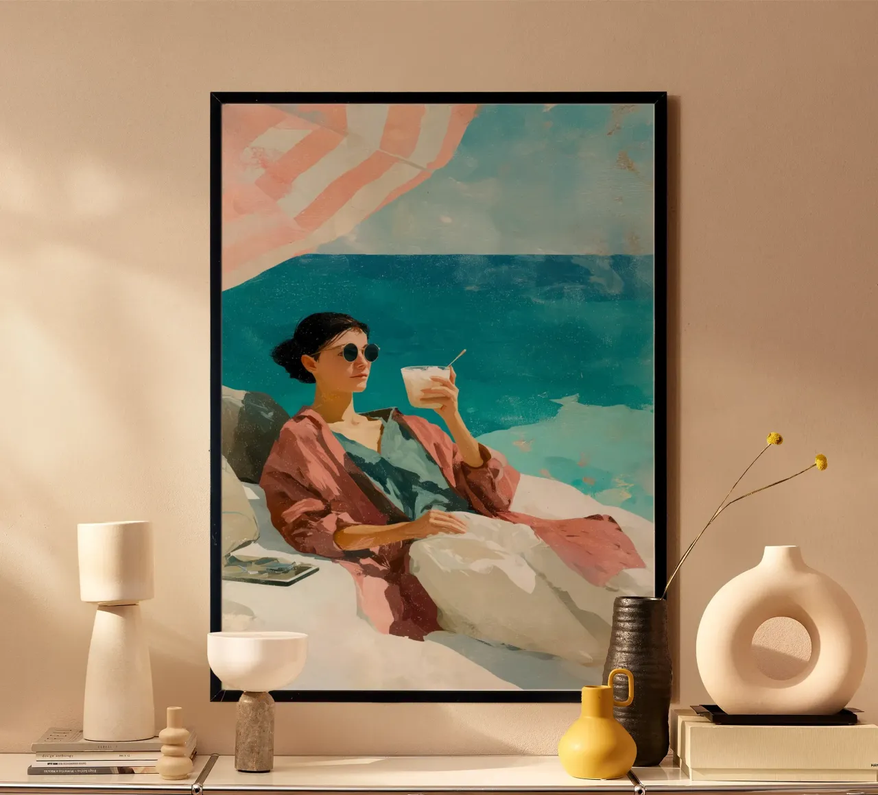Chillout met ijs poster van Justyna Jaszke JBJart