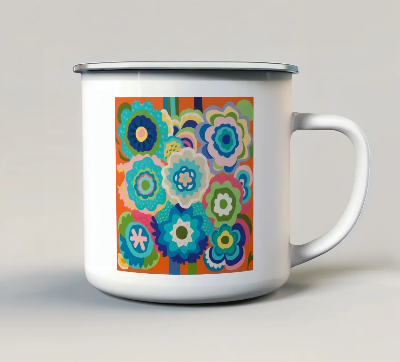 Estasi di fiori cerulei tazza in smalto da Zep Layers