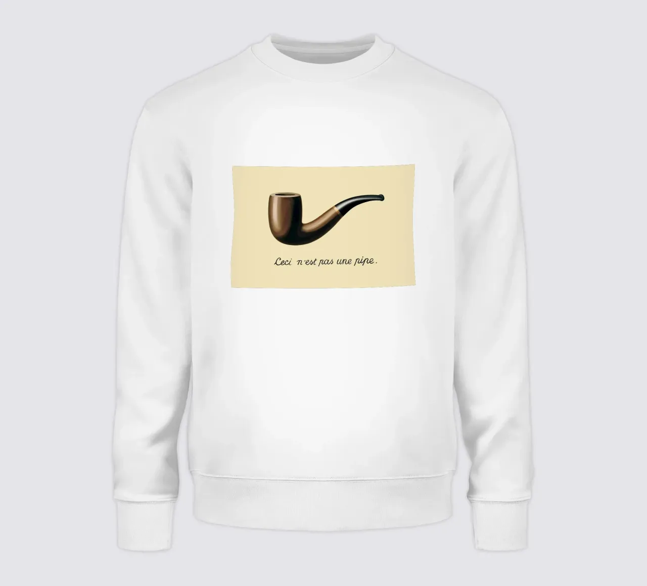 Ceci n'est pas une pipe" - René Magritte felpa da Classic Art Prints
