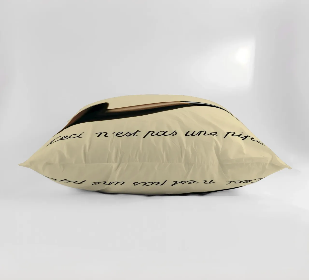 Ceci n'est pas une pipe" - René Magritte cuscino da Classic Art Prints